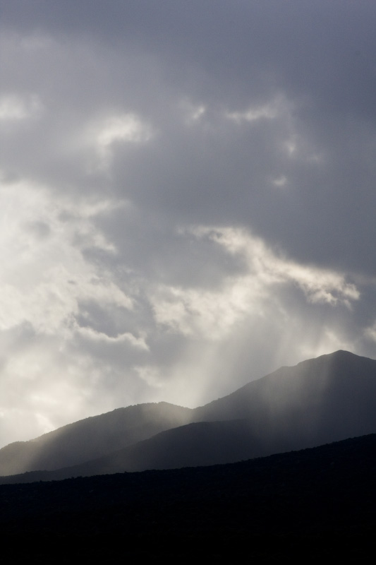 Sun Breaking Through Clouds Above Kepler Range